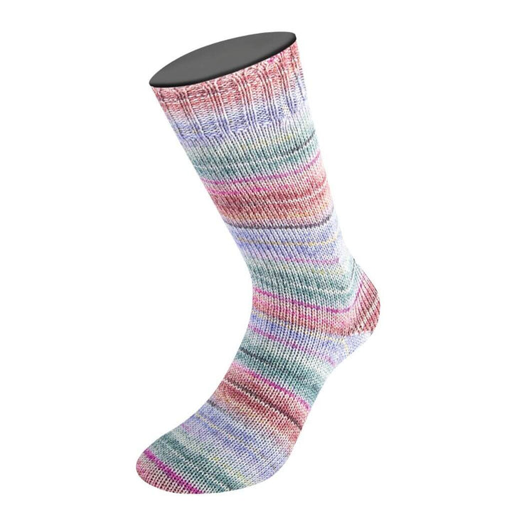 Lana Grossa Meilenweit 100 Merino Extrafine Cremoso, Farbe 4125 Altrosa/Rosenholz/Pink/Grau /Dunkel bei Lieblingsgarn