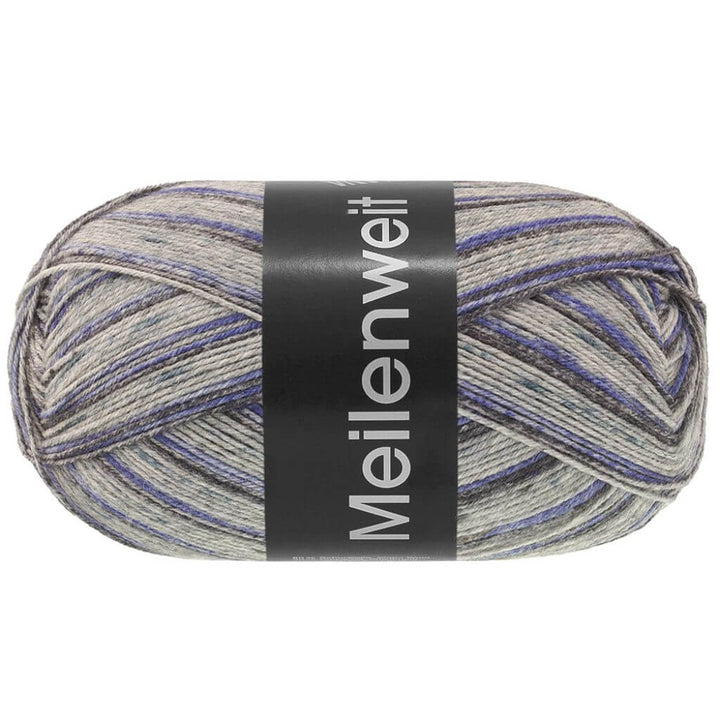 Lana Grossa Meilenweit 100 Denim Mix, Farbe 4663 Zartgrau/Dunkelviolett/Graublau/Hellgrau/ Grau bei Lieblingsgarn