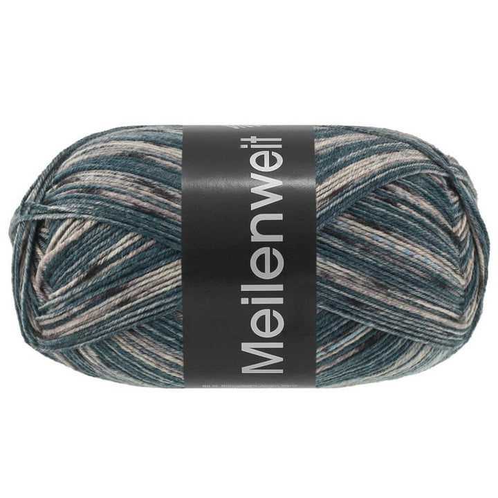 Lana Grossa Meilenweit 100 Denim Mix, Farbe 4664 Hell /Mittel /Dunkelgrau/Hellblau/Anthrazit bei Lieblingsgarn