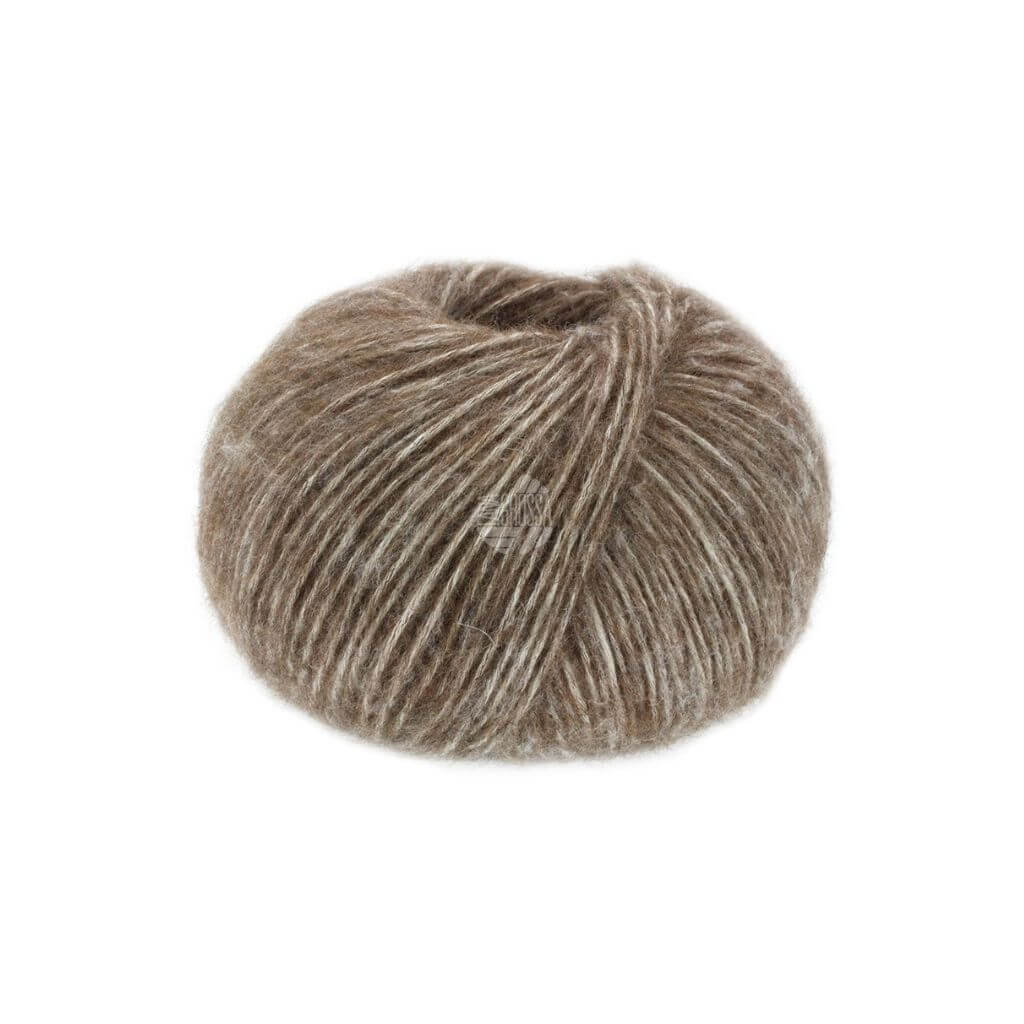 Lana Grossa Natural Alpaca Pelo, Farbe 8 Dunkelbraun meliert – Alpaka, Baumwolle und Merino bei Lieblingsgarn