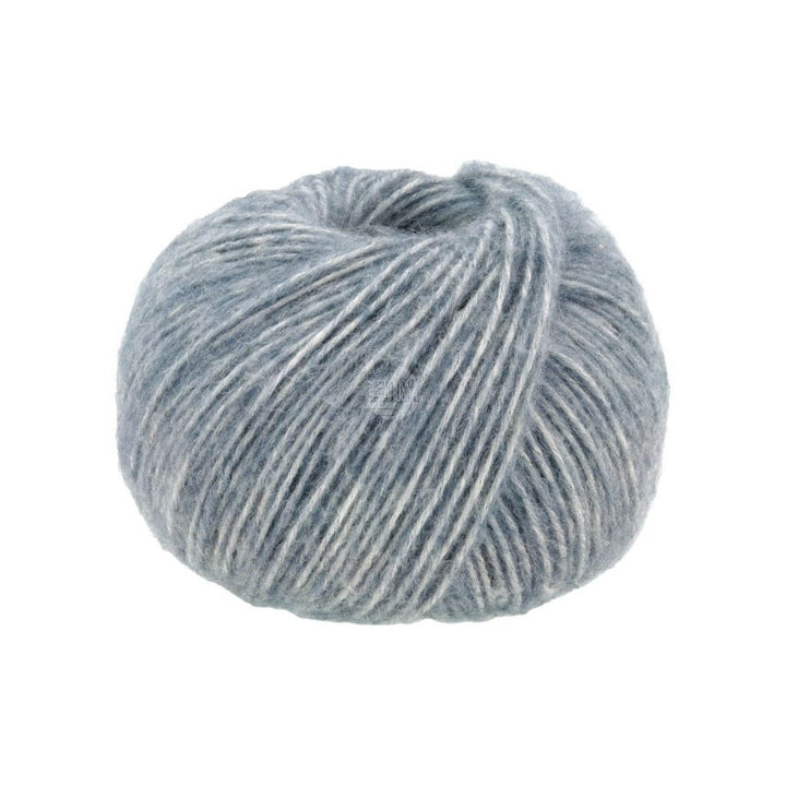 Lana Grossa Natural Alpaca Pelo, Farbe 17 Graublau meliert – Alpaka, Baumwolle und Merino bei Lieblingsgarn