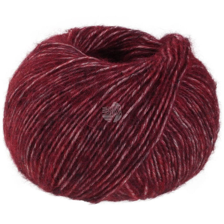 Lana Grossa Natural Alpaca Pelo, Farbe 30 Burgund meliert – Alpaka, Baumwolle und Merino bei Lieblingsgarn