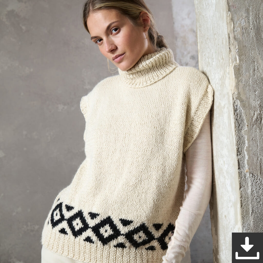 Lana Grossa Pattern Rollkragen-Pullunder Strickset - Lana Grossa (PDF) bei bei bei bei bei bei bei bei bei bei Lieblingsgarn