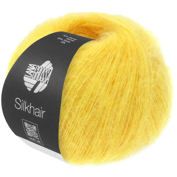 Lana Grossa Silkhair, Farbe 217 Narzissengelb – Mohair und Seide bei Lieblingsgarn