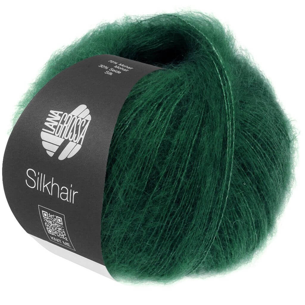 Lana Grossa Silkhair, Farbe 219 Tannengrün – Mohair und Seide bei Lieblingsgarn