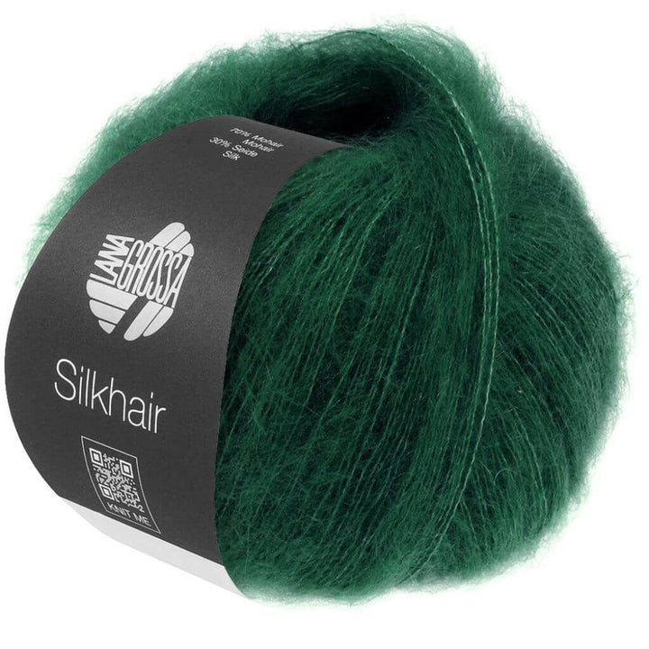 Lana Grossa Silkhair, Farbe 219 Tannengrün – Mohair und Seide bei Lieblingsgarn