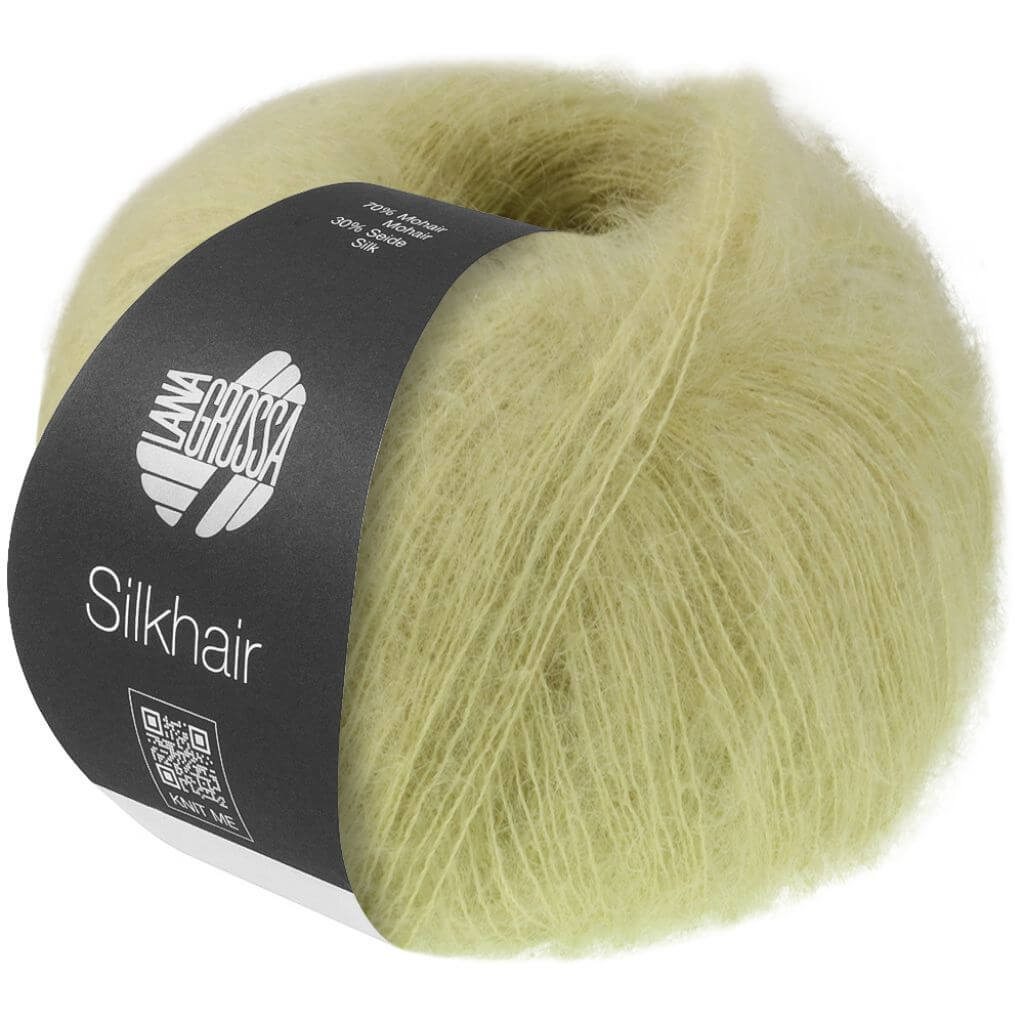Lana Grossa Silkhair, Farbe 227 Heugrün – Mohair und Seide bei Lieblingsgarn