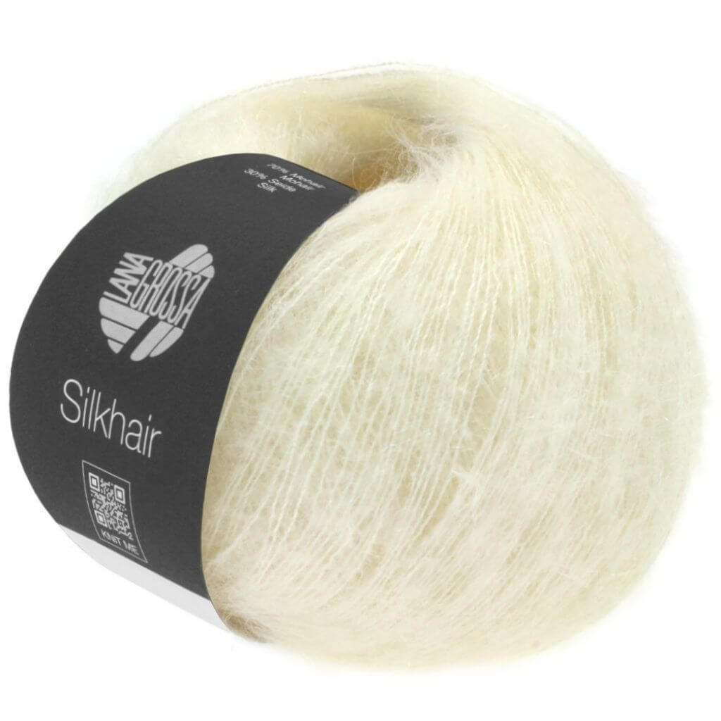 Lana Grossa Silkhair, Farbe 117 Weiß – Mohair und Seide bei Lieblingsgarn
