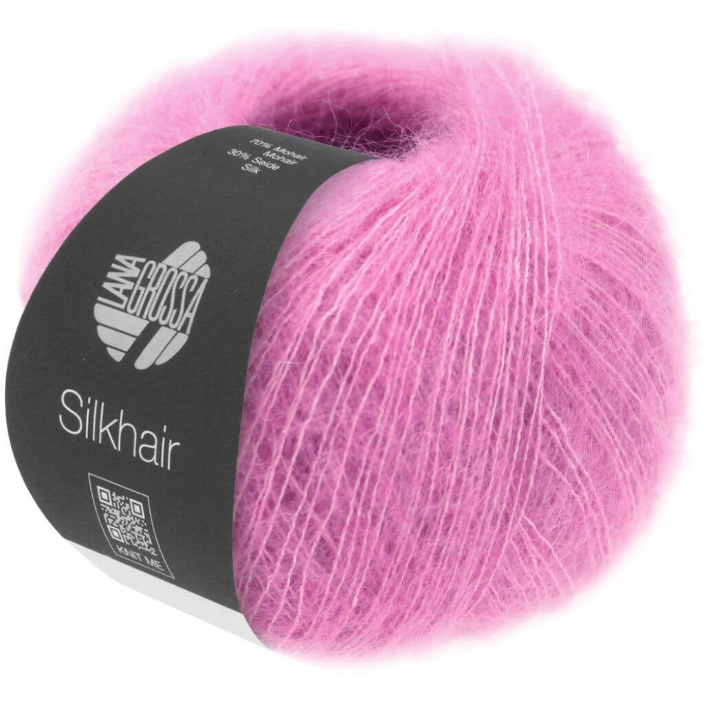 Lana Grossa Silkhair, Farbe 162 Pink – Mohair und Seide bei Lieblingsgarn