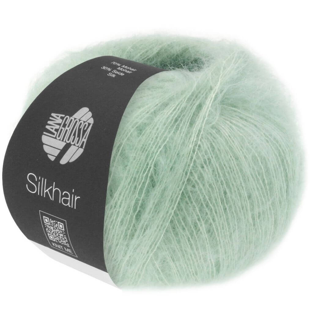 Lana Grossa Silkhair, Farbe 186 Pastellgrün – Mohair und Seide bei Lieblingsgarn