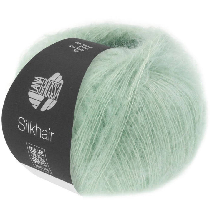 Lana Grossa Silkhair, Farbe 186 Pastellgrün – Mohair und Seide bei Lieblingsgarn