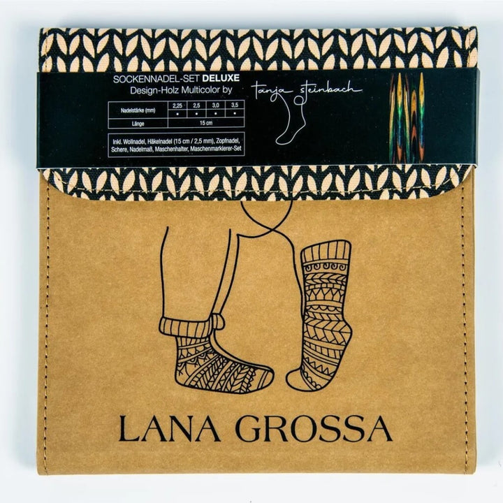 Lana Grossa Sockennadel-Set Deluxe Holz bei bei bei bei bei bei bei bei bei bei bei bei Lieblingsgarn