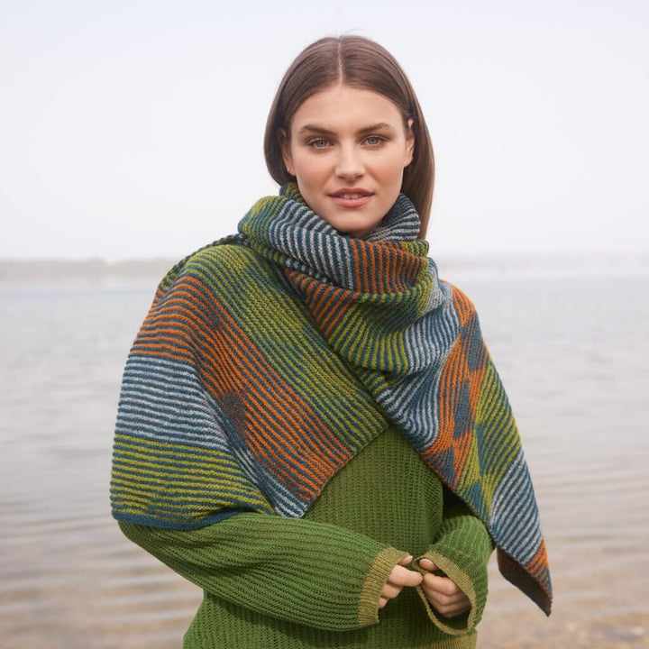 Lana Grossa Schal im Schattenstrickmuster Strickanleitung - Lana Grossa (Heft) bei bei bei bei bei bei bei bei Lieblingsgarn