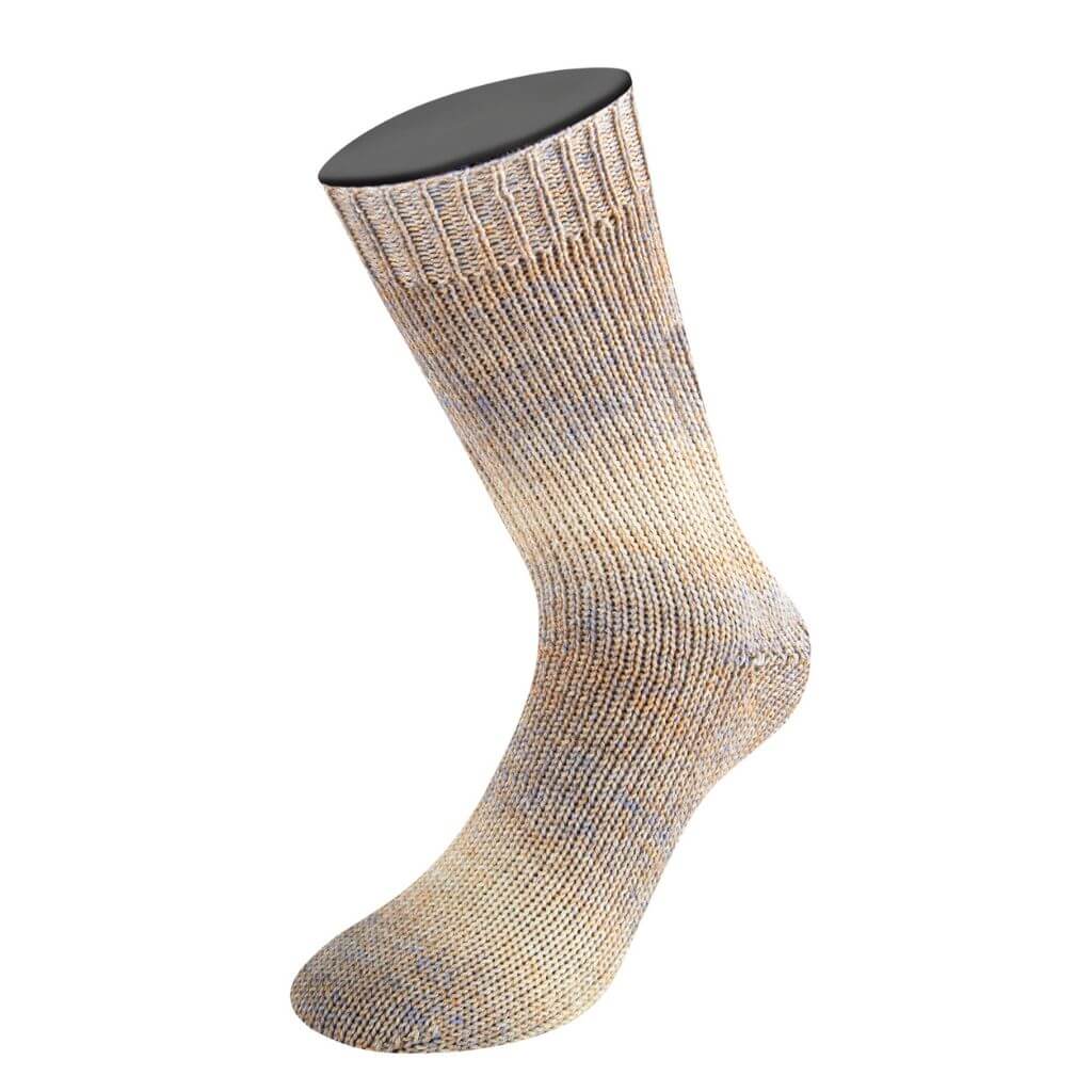 Lana Grossa Woolycell Duo, Farbe 6009 Beige/Sandbeige/Grau – Merino und Tencel bei Lieblingsgarn