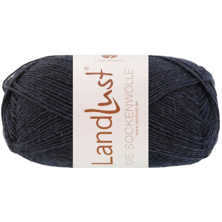 Lana Grossa Landlust die Sockenwolle Mélange, Farbe 1605 Schwarzblau Meliert – Merino, Schurwolle und bei Lieblingsgarn