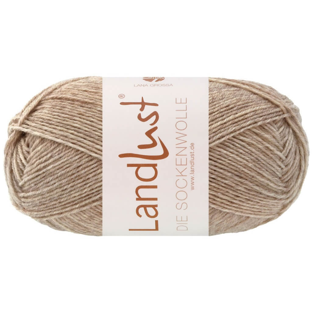 Lana Grossa Landlust die Sockenwolle Mélange, Farbe 1609 Sand Meliert – Merino, Schurwolle und Synthetik bei Lieblingsgarn
