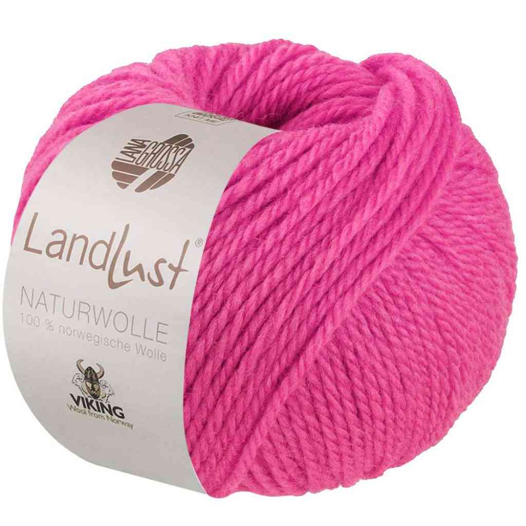 Lana Grossa Landlust Naturwolle, Farbe 25 Pink – Schurwolle bei Lieblingsgarn