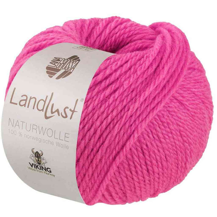Lana Grossa Landlust Naturwolle, Farbe 25 Pink – Schurwolle bei Lieblingsgarn