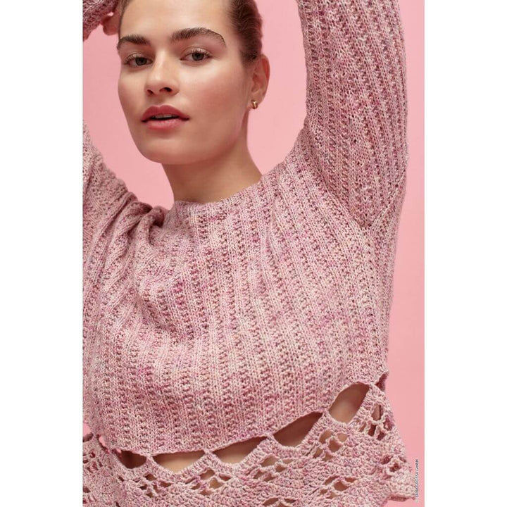Lana Grossa Pattern Pullover mit Häkelborte Strickset - Lana Grossa (PDF) bei bei bei bei bei bei bei bei bei Lieblingsgarn