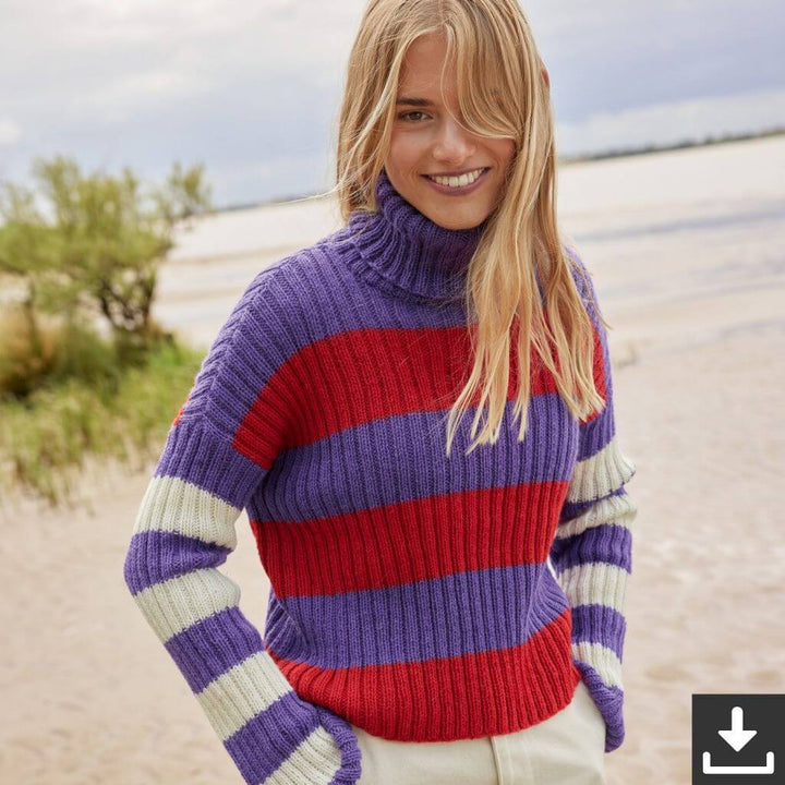 Lana Grossa Pattern Damen Rollkragenpullover Strickanleitung - Lana Grossa (PDF) bei bei bei bei bei bei bei Lieblingsgarn