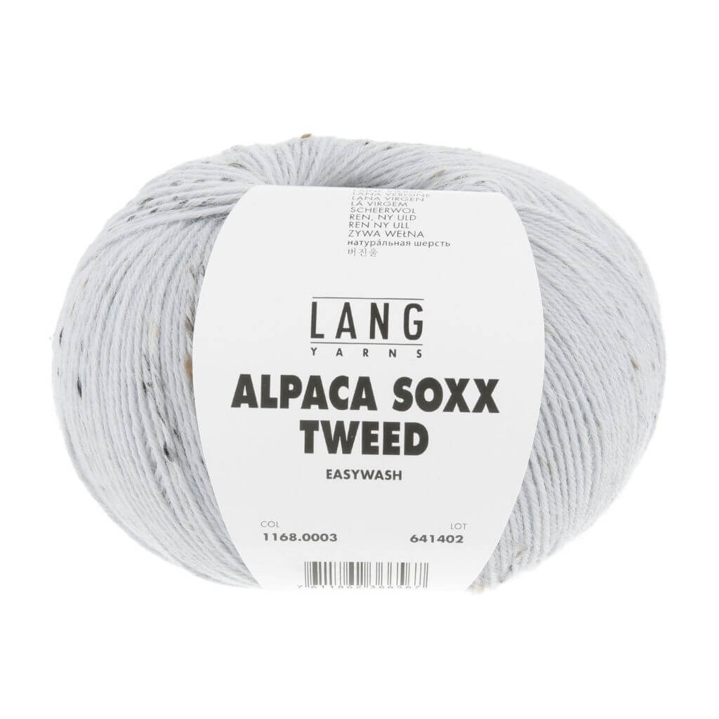 Lang Yarns Alpaca Soxx Tweed, Farbe 003 Hellgrau – Alpaka, Schurwolle und Synthetik bei Lieblingsgarn