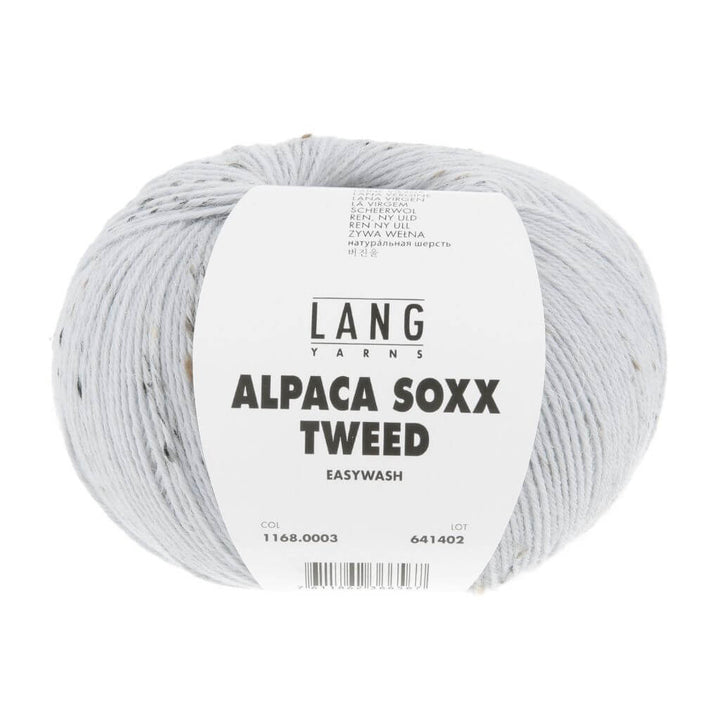 Lang Yarns Alpaca Soxx Tweed, Farbe 003 Hellgrau – Alpaka, Schurwolle und Synthetik bei Lieblingsgarn