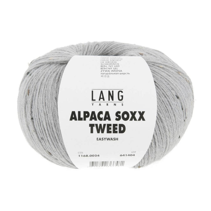 Lang Yarns Alpaca Soxx Tweed, Farbe 024 Grau – Alpaka, Schurwolle und Synthetik bei Lieblingsgarn