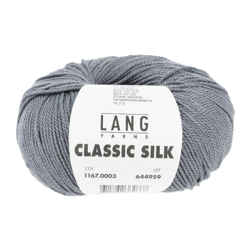 Lang Yarns Classic Silk, Farbe 003 Hellgrau – Merino und Seide bei Lieblingsgarn