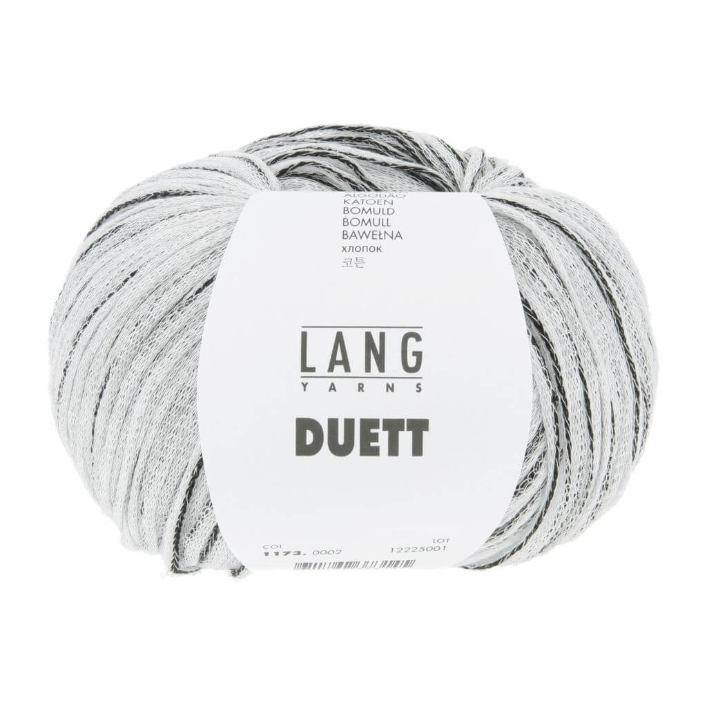 Lang Yarns Duett, Farbe 002 Weiss/Schwarz – Baumwolle bei Lieblingsgarn