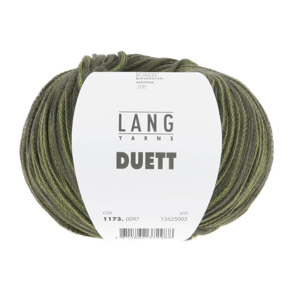 Lang Yarns Duett, Farbe 097 Olive Dunkel/Olive Hell – Baumwolle bei Lieblingsgarn