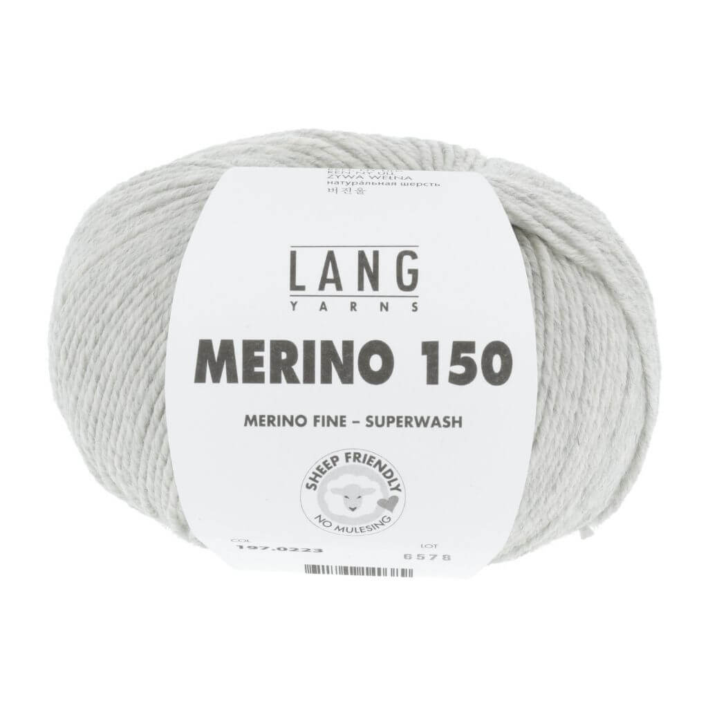 Lang Yarns Merino 150, Farbe Hellgrau Mélange – Merino bei Lieblingsgarn