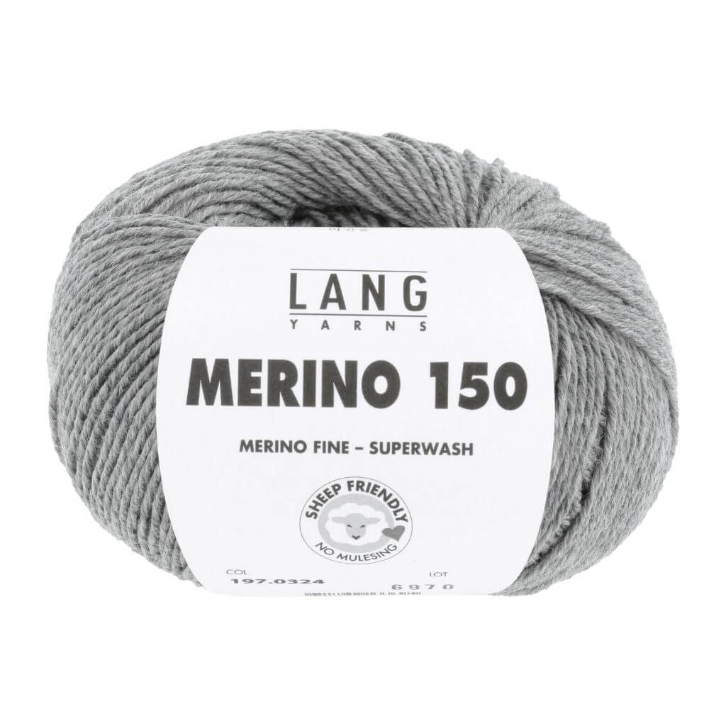 Lang Yarns Merino 150, Farbe Grau Mélange – Merino bei Lieblingsgarn