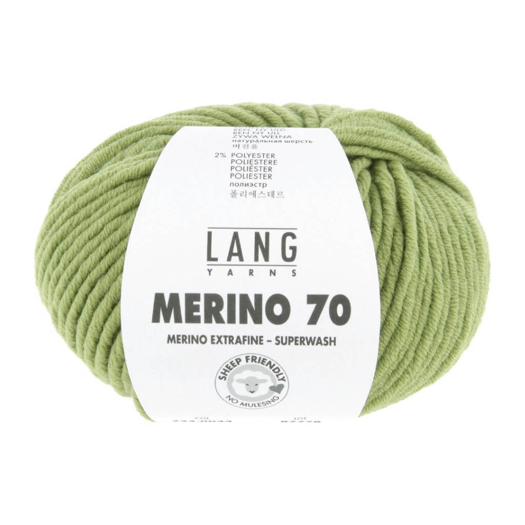 Lang Yarns Merino 70, Farbe 044 Lime – Merino und Polyester bei Lieblingsgarn