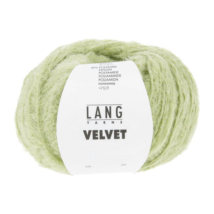 Lang Yarns Velvet, Farbe 016 Hellgrün – Synthetik und Viskose bei Lieblingsgarn