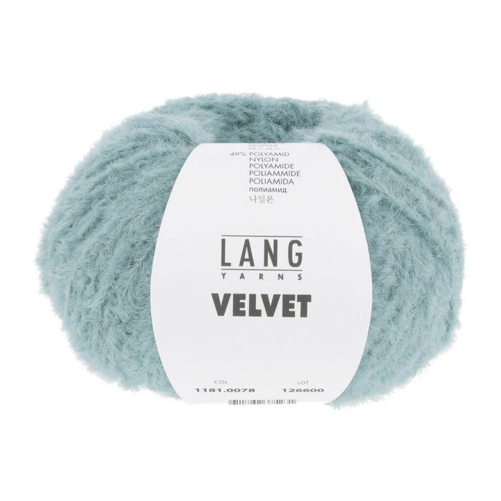 Lang Yarns Velvet, Farbe 078 Türkis Hell – Synthetik und Viskose bei Lieblingsgarn