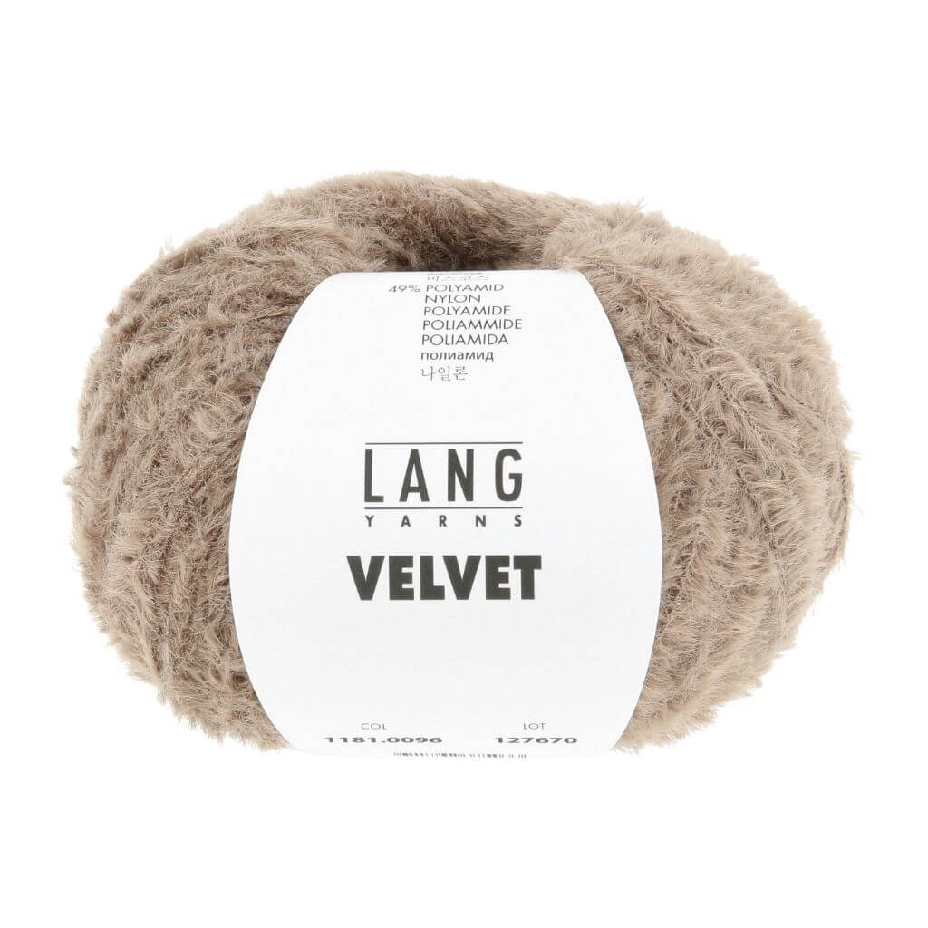 Lang Yarns Velvet, Farbe 096 Hellbraun – Synthetik und Viskose bei Lieblingsgarn