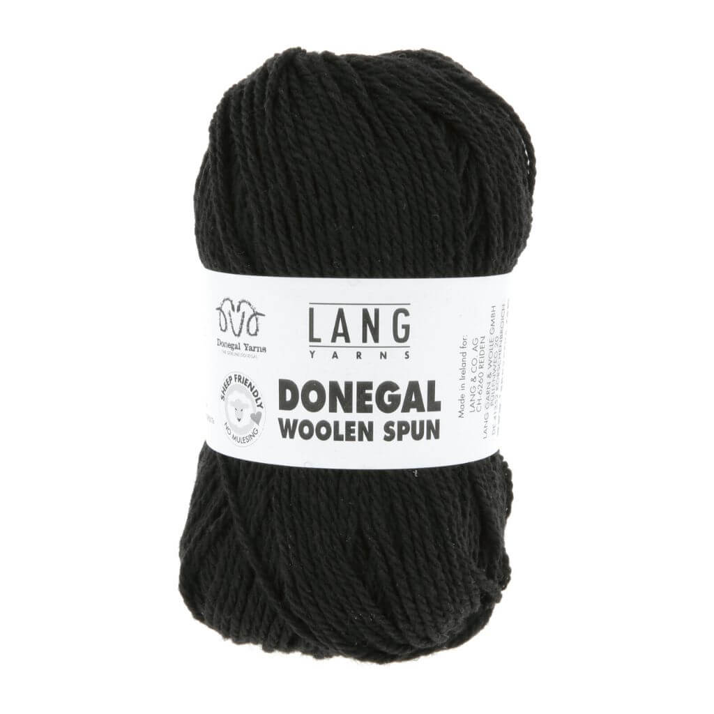 Lang Yarns Donegal Woolen Spun, Farbe 004 Schwarz – Schurwolle bei Lieblingsgarn