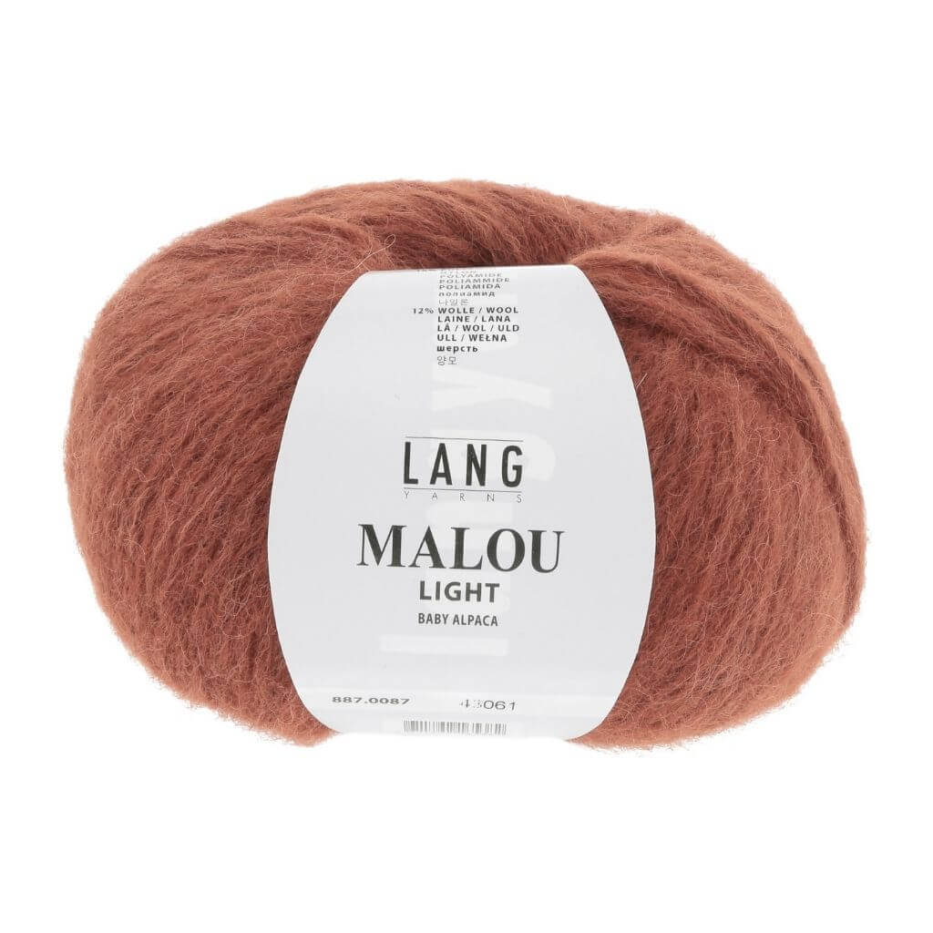 Lang Yarns Malou Light, Farbe 87 Ziegel – Alpaka, Merino und Synthetik bei Lieblingsgarn