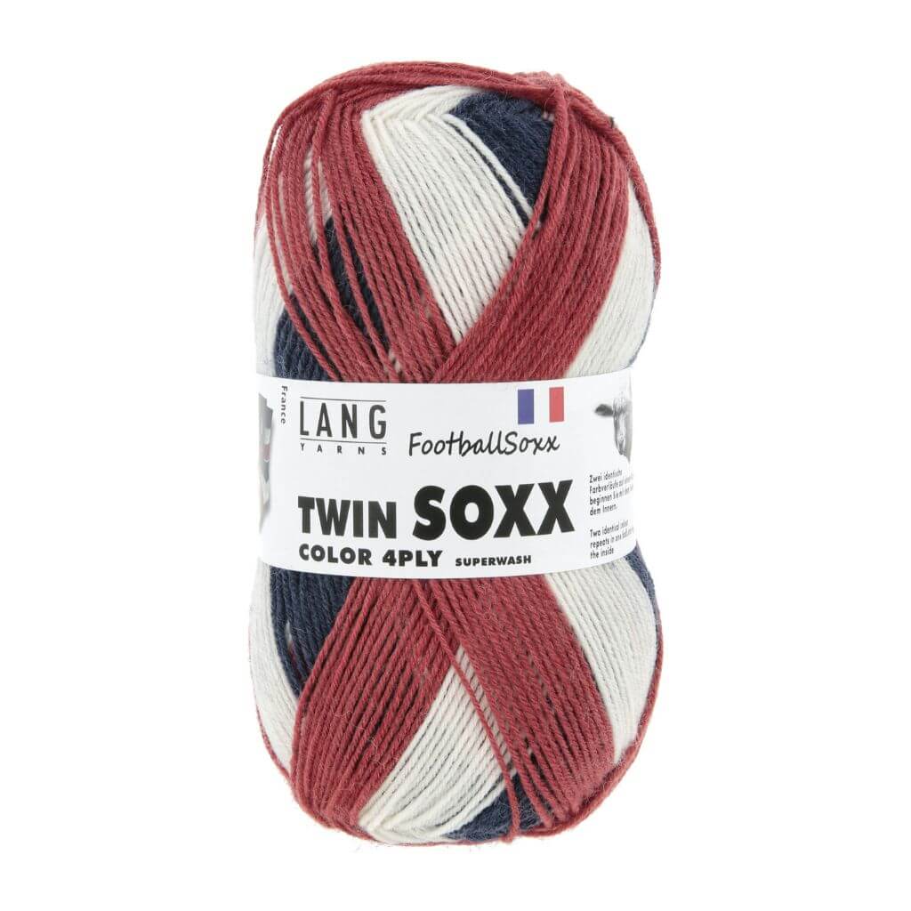 Lang Yarns 597 - Blau/Weiss/Rot 1158 Frankreich Lang Yarns Twin Soxx 4-Fach bei bei bei bei bei bei bei bei Lieblingsgarn
