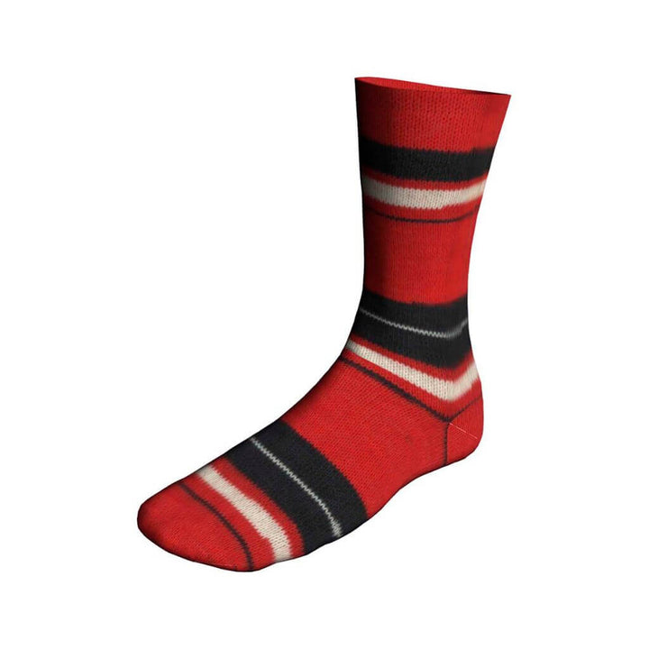 Lang Yarns Twin Soxx 4-Fach - Weltmeistersocken, Farbe 601 Rot/Schwarz/Weiss 1158 Österre bei Lieblingsgarn