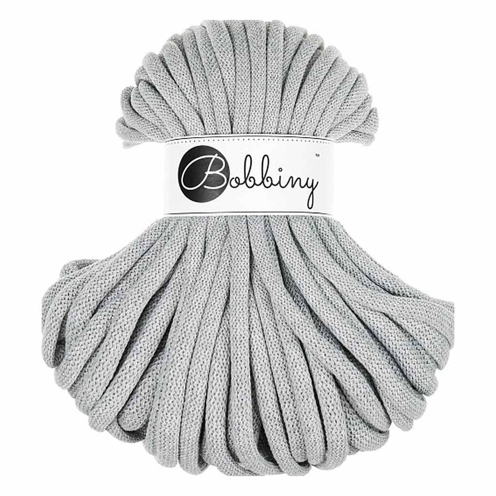Bobbiny Jumbo Kordel 9 mm x 30 m, Farbe Light Grey – Baumwolle und Synthetik bei Lieblingsgarn