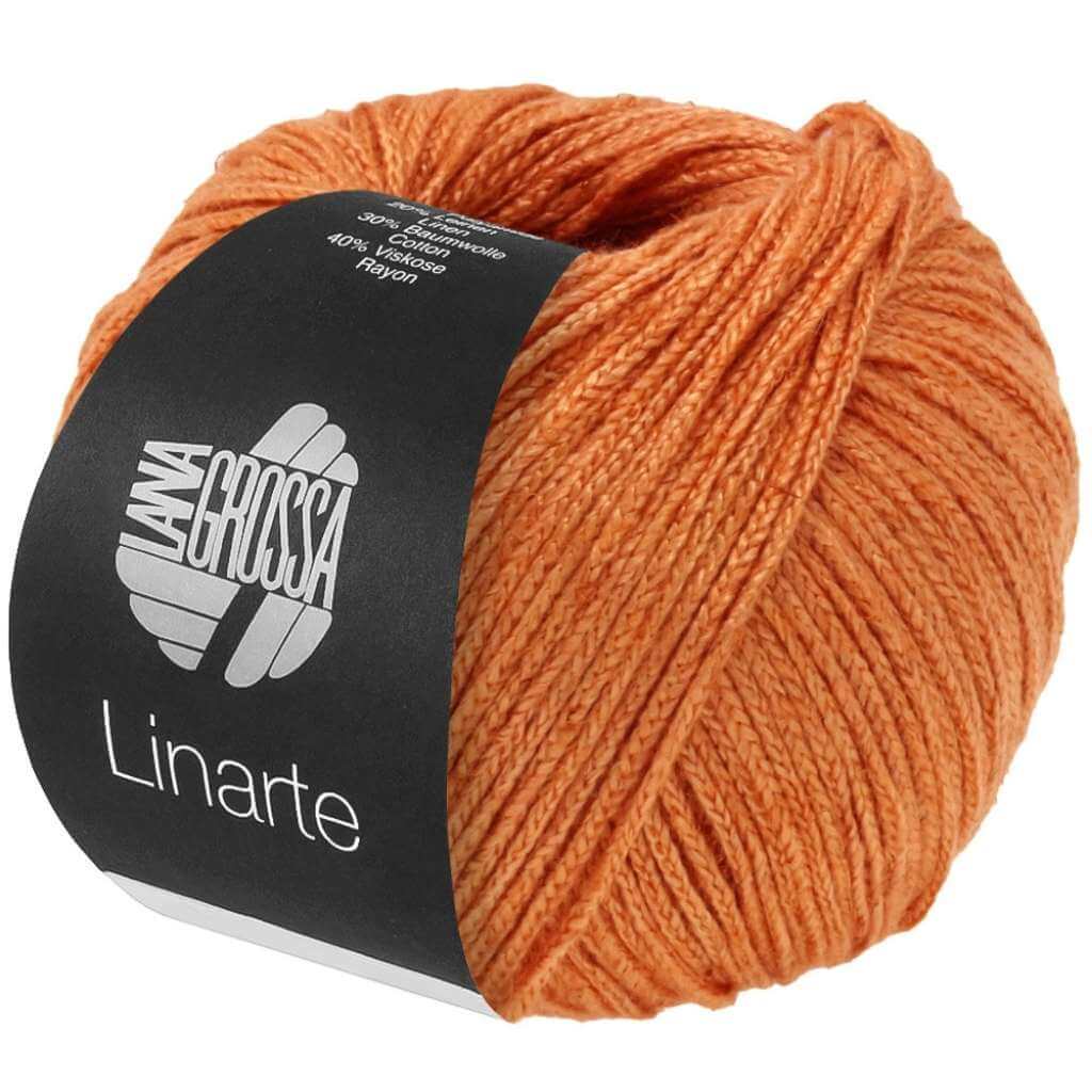 Lana Grossa Linarte, Farbe 340 Orange – Baumwolle, Leinen und Polyamid bei Lieblingsgarn