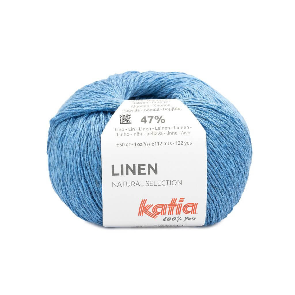 Katia Linen, Farbe 34 Lichtblau – Baumwolle und Leinen bei Lieblingsgarn