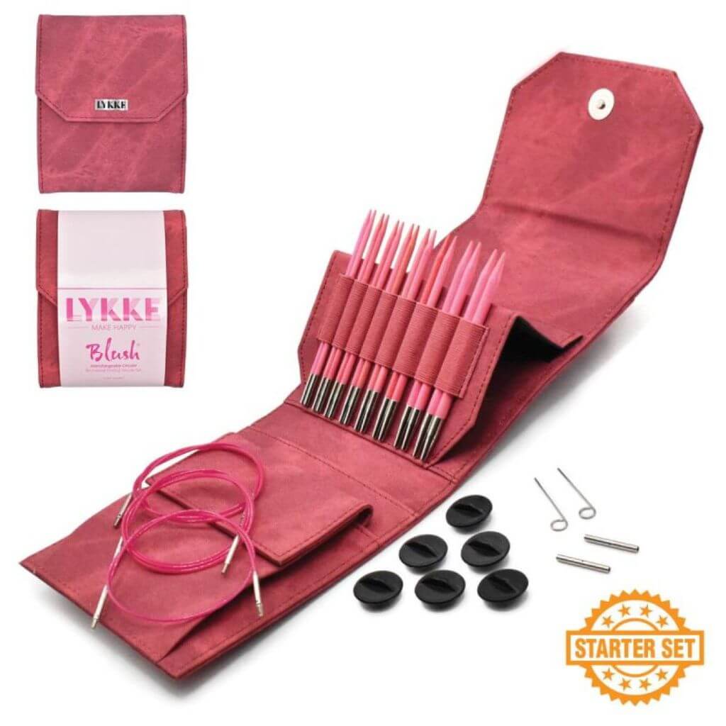 Lykke Needles Nadelset austauschbare Nadelspitzen Blush Crimson 9 cm 3,25 mm-6,00 mm bei bei bei bei bei bei Lieblingsgarn