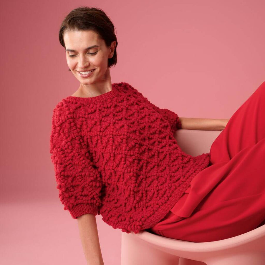 Lana Grossa Pullover Noppenmuster Strickanleitung – Produktansicht bei bei bei bei bei bei bei bei bei bei Lieblingsgarn
