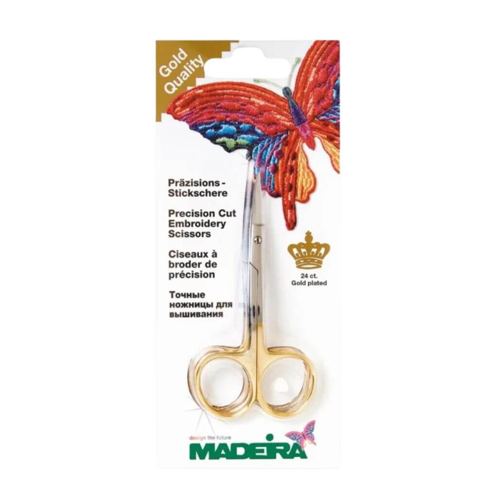 Madeira Stickschere vergoldet (2-fach gebogen) bei bei bei bei bei bei bei bei bei bei Lieblingsgarn