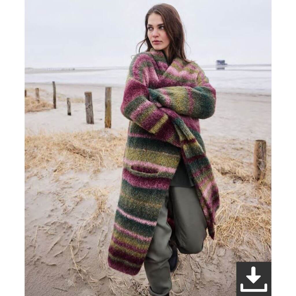 Lana Grossa Pattern Kuscheliger Mantel Strickanleitung - Lana Grossa (PDF) bei bei bei bei bei bei bei bei bei Lieblingsgarn