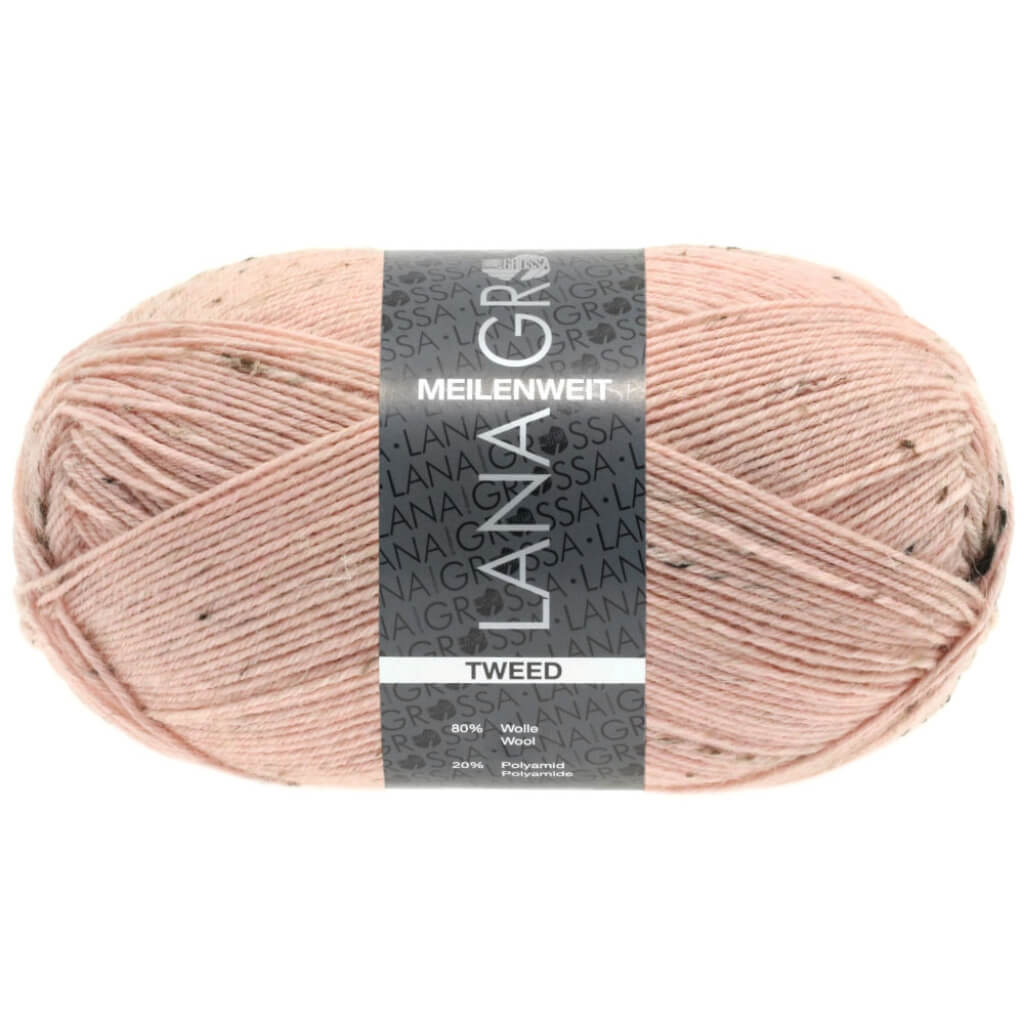 Lana Grossa Meilenweit 100 Tweed, Farbe 149 Rosa – Polyamid und Schurwolle bei Lieblingsgarn