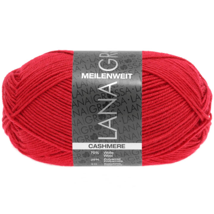 Lana Grossa Meilenweit 50 Cashmere, Farbe 06 Rot – Kaschmir, Polyamid und Schurwolle bei Lieblingsgarn