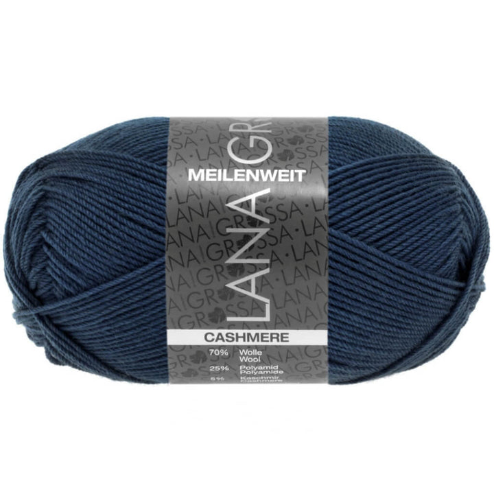Lana Grossa Meilenweit 50 Cashmere, Farbe 09 Nachtblau – Kaschmir, Polyamid und Schurwolle bei Lieblingsgarn